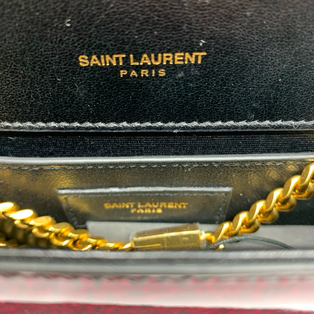 Saint Laurent Monogram Logo Kate Glitter Patent Leather
Crossbody Chain Bag - Picture 2 of 12